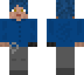 blue hair & shirt