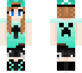 cute aqua creeper girl ~ cross edition