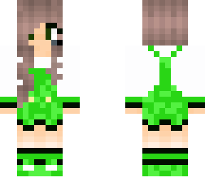 cute green gamer girl