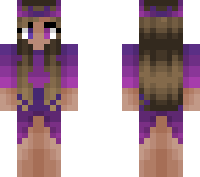 dirt brown brunette - crown - purple fade dress