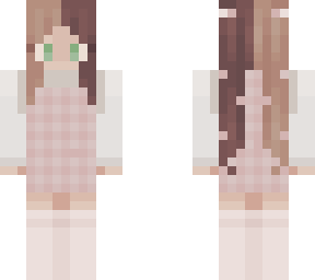 girl in pink gingham dress