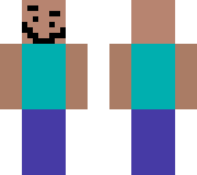 happy 0.5-bit steve with eyebrows