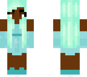 minty blue girl