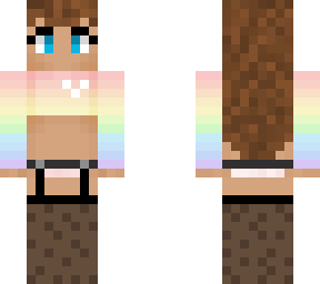rainbow cropped sweater + lingerie girl