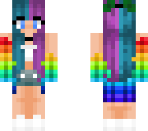 rainbow shirt split hair