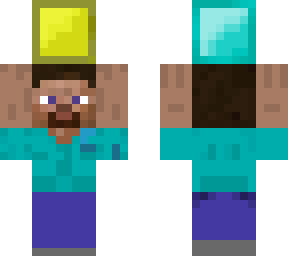 steve holding diamond/gold