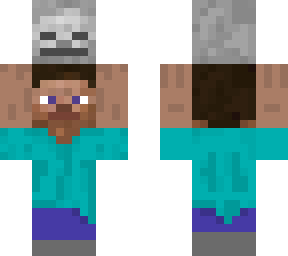 steves holds a skeleton head