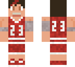 teenage male w/ red basketball uniform