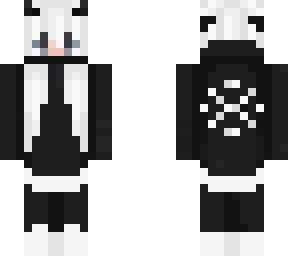 white hair ninja hoodie girl edited witch horns