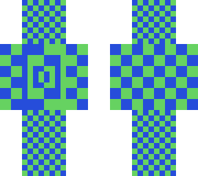 blue and green chekers