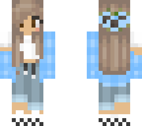 blue flower girl
