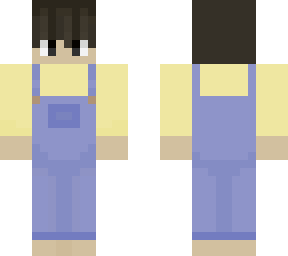 boy with blue overalls and a yellow shirt. (honeywaffles_'s skin)