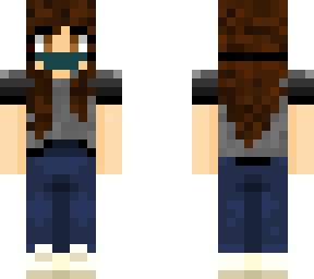 brown haired, mask-on girl (for someone)