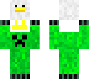 creeper holding fat chicken