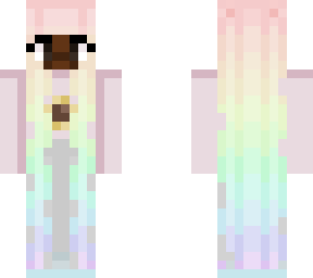 cute black girl with rainbow long hair