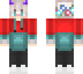 cute blue-red skin