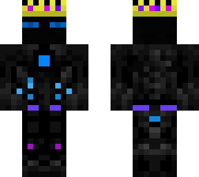 enderman that is half way blue