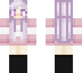 girl with a sweater (pink & white)