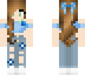 girl with blue clothing