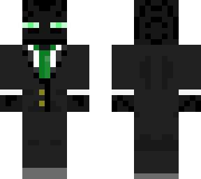 green enderman in a suit