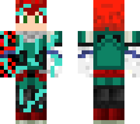 deku full cowling with red hair and melissa's gauntlet.