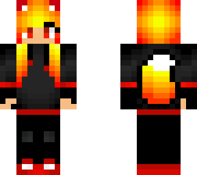 fox girl fire | Minecraft Skins