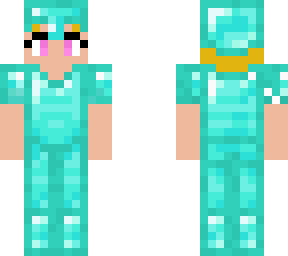 girl in diamond armor. thanks to gamersausage200 who made the diamond armor base