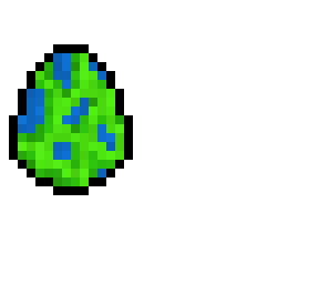 green and blue spotted egg