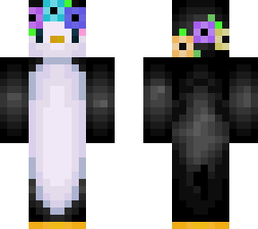 penguin with flower crown