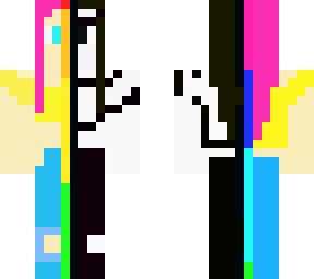 rainbow side / wight  and black side