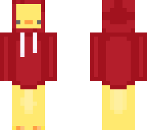 red duck with hood