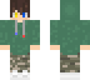 teenager with green hoodie