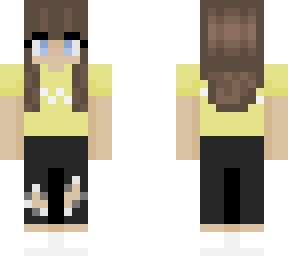 white vans yellow shirt skater girl