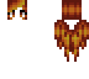 fire/lava angel wings - short fire/lava hair
