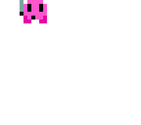 kirby with a knife