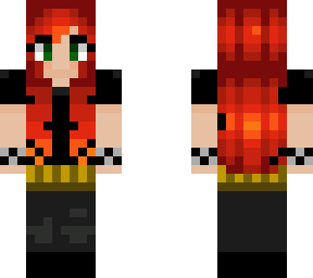 metal head girl red hair