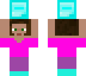 my little sister holding a diamond block