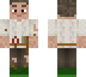 old farmer with shears and hatchet