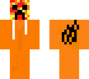 prestonstylz orange fire hoodie