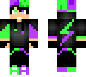 purple and green lightning