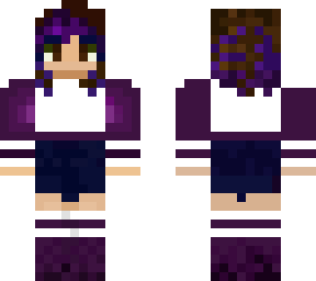 purple hair baseball tee skin