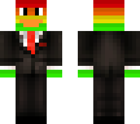 rainbow penguin in suit