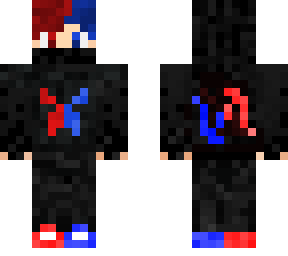 red blue color mix gamer skin