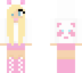 blonde hair panda girl