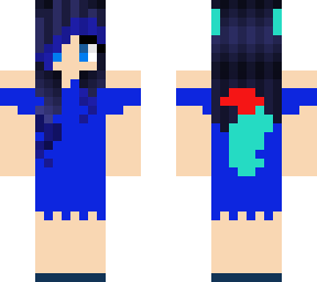 blue dress girl