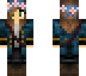 infinitelithium: pirate with blue bandana and flowers