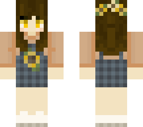 sunflower girl with long hair and bun