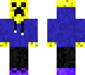 yellow creeper in a hoodie