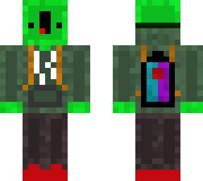 green boi w/backpack