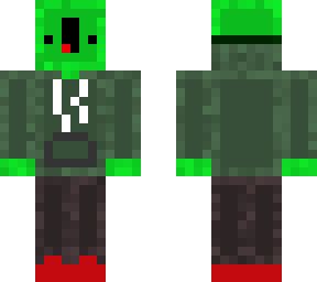 greenie boi w/white headphones